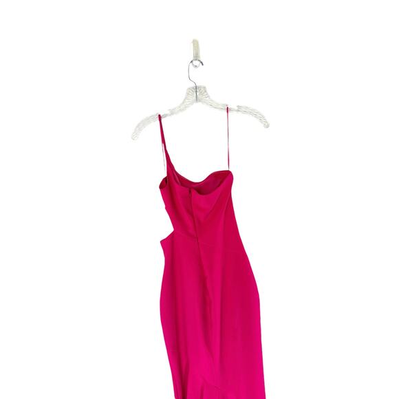 Likely Pink Sleeveless Prom Josephine One-Shoulder Formal Maxi Gown Size 0 - Picture 9 of 13